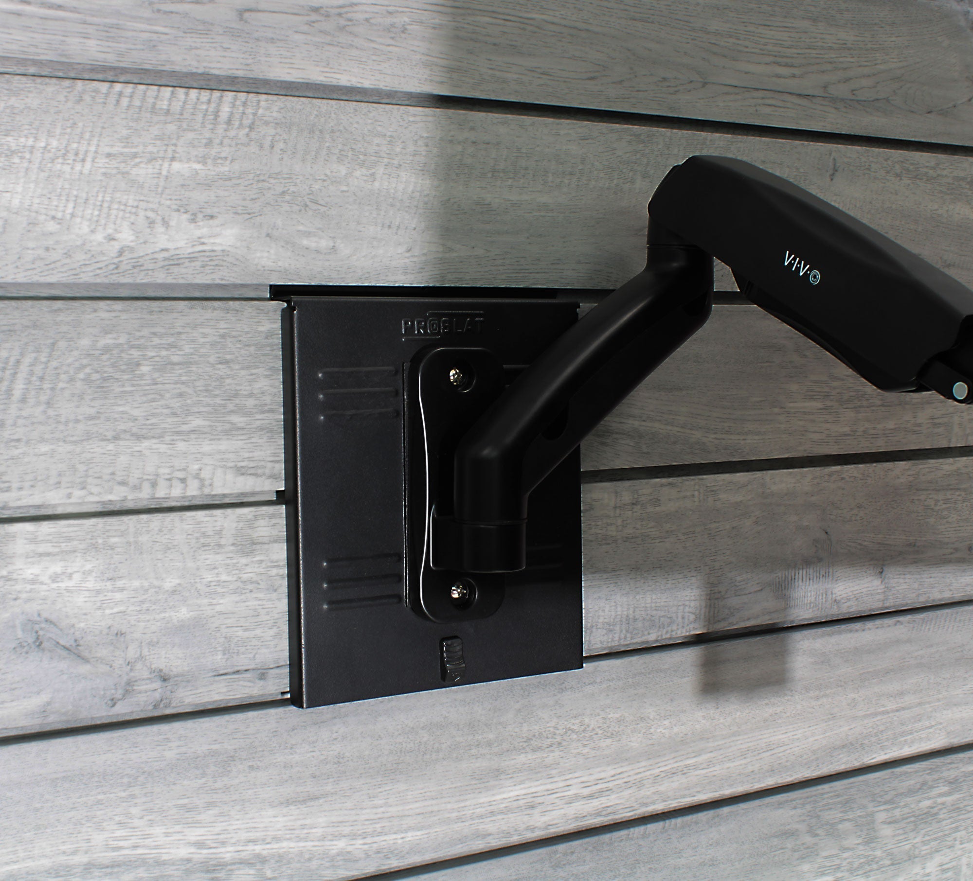 Proslat STEALTH Universal Mount Multi-Use Slatwall Bracket Black Finish