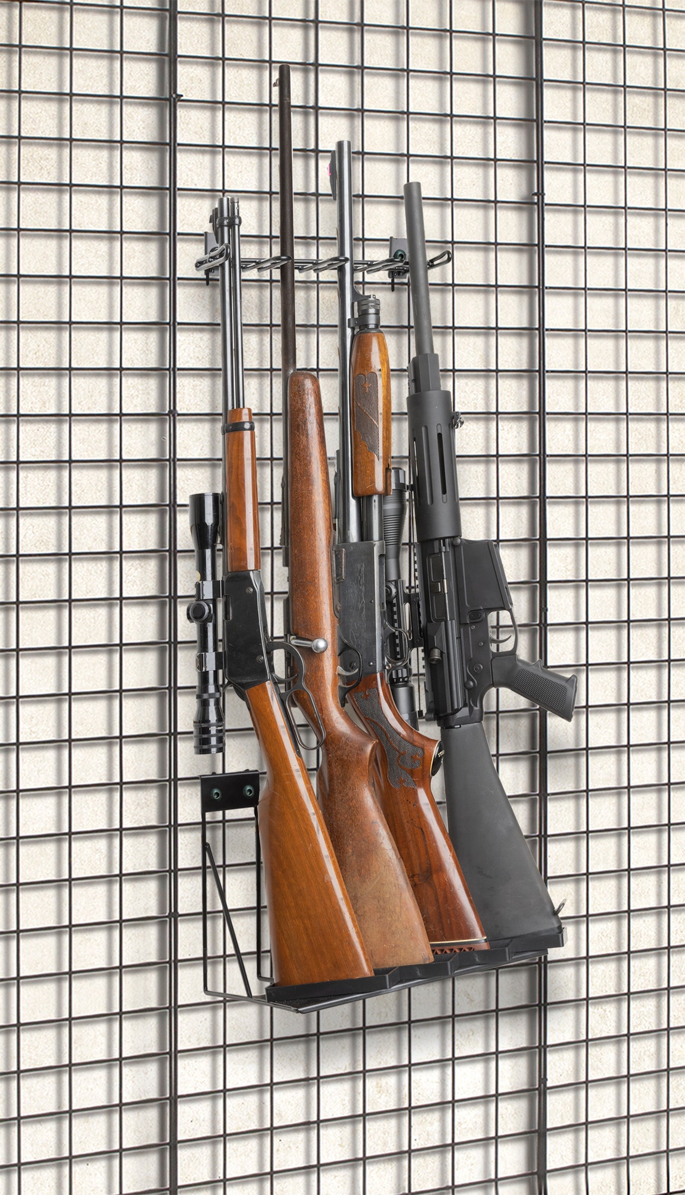 Rackem - 1’ 4 Rifle Wall Display - Grid Wall