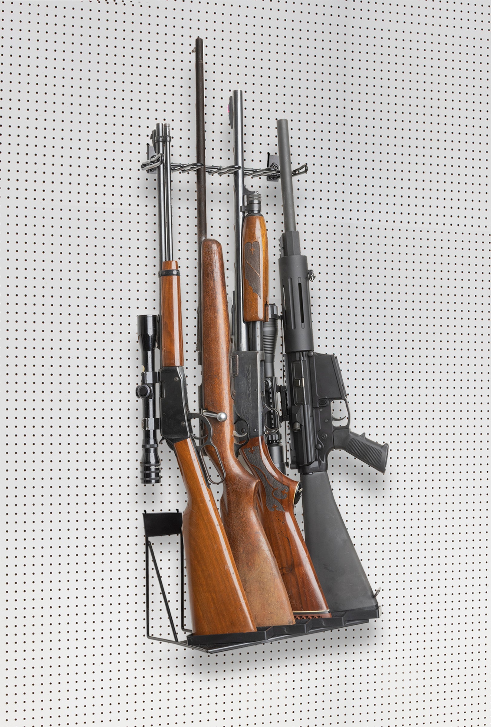 Rackem - 1’ 4 Rifle Wall Display - Peg Board