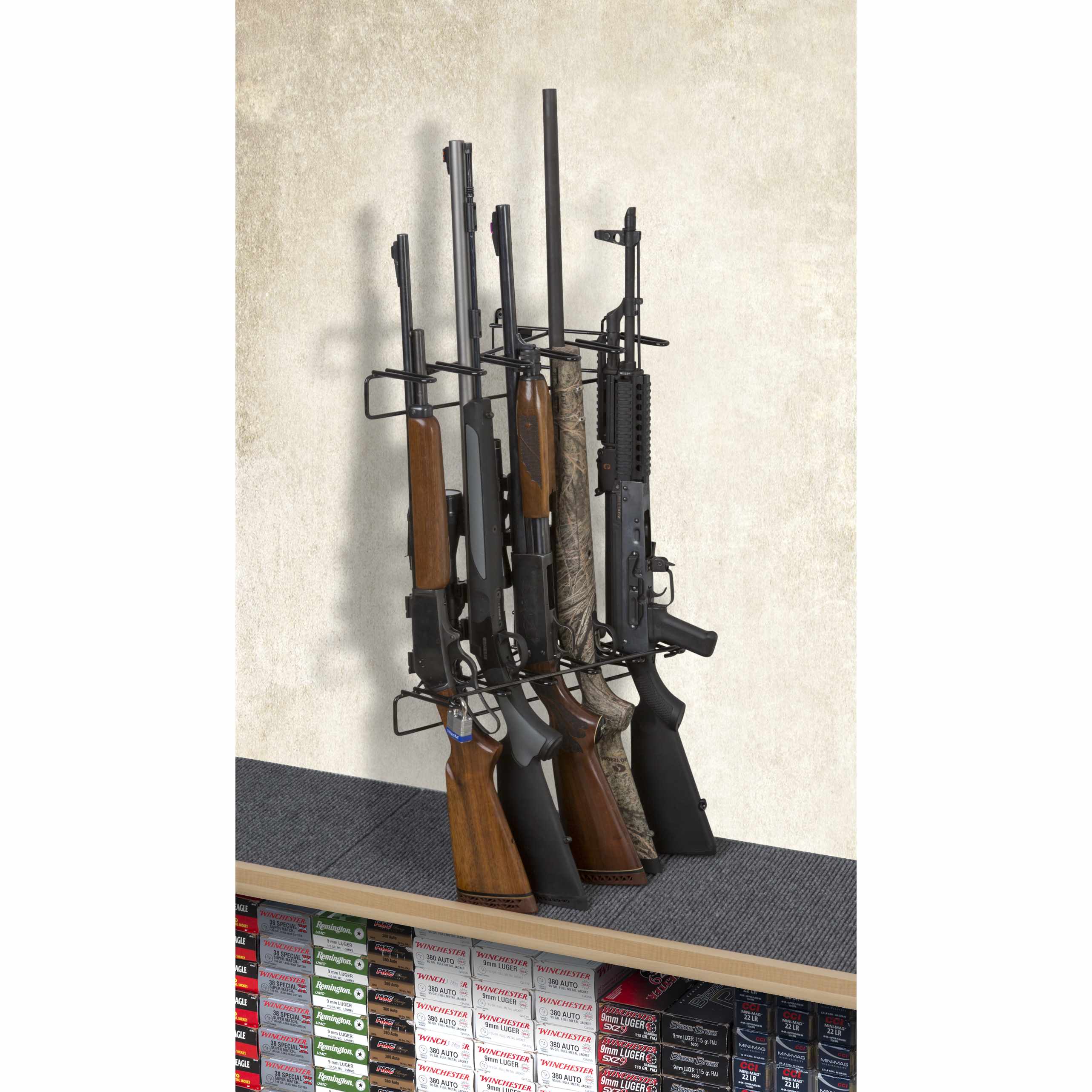 Rackem - 1’ 5 Rifle Locking Leans Right/Left Display - Left