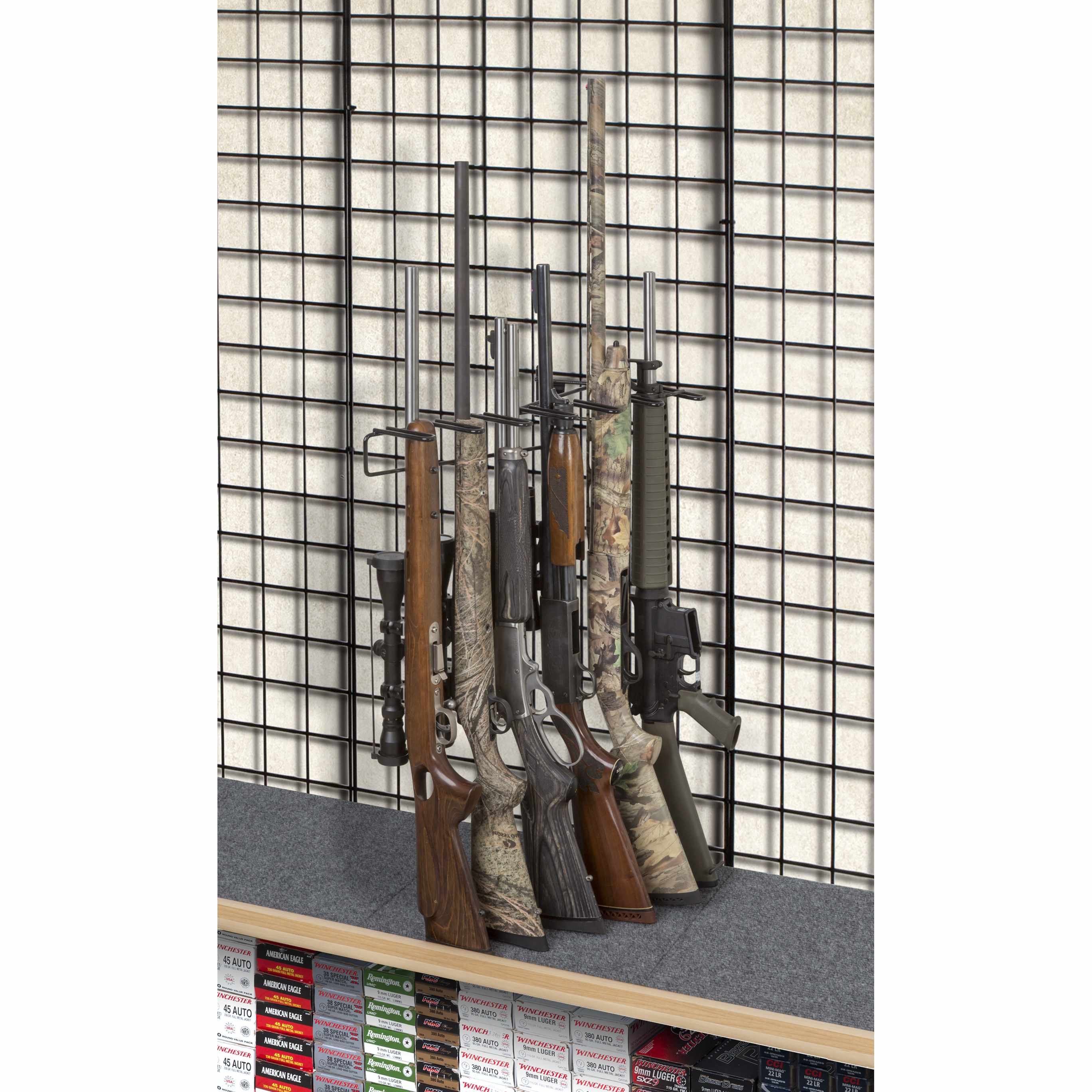 Rackem - 1’ 6 Rifle Leans Right/left Display Board - Left