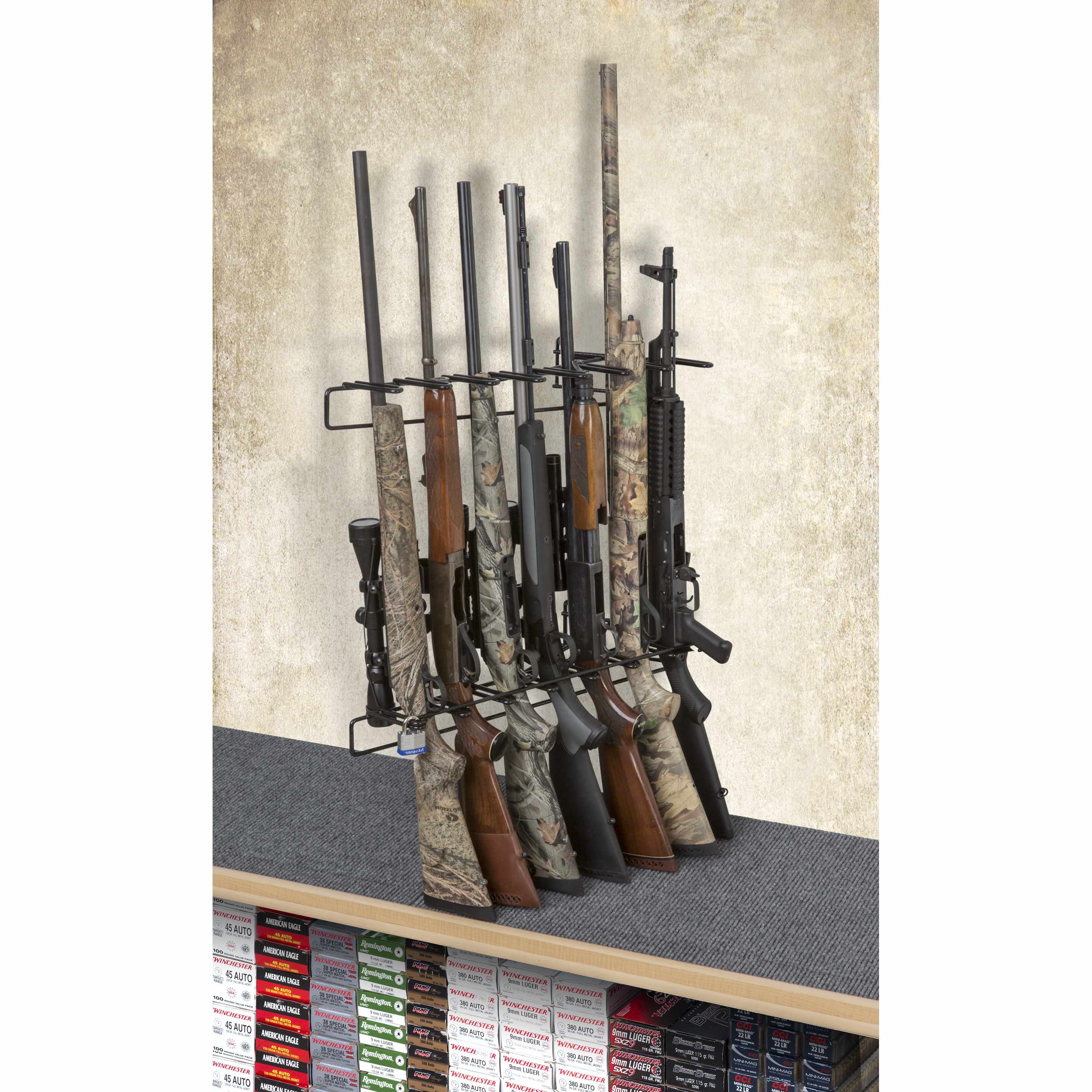 Rackem - 1’ 7 Rifle Locking Leans Right/Left Display Wall