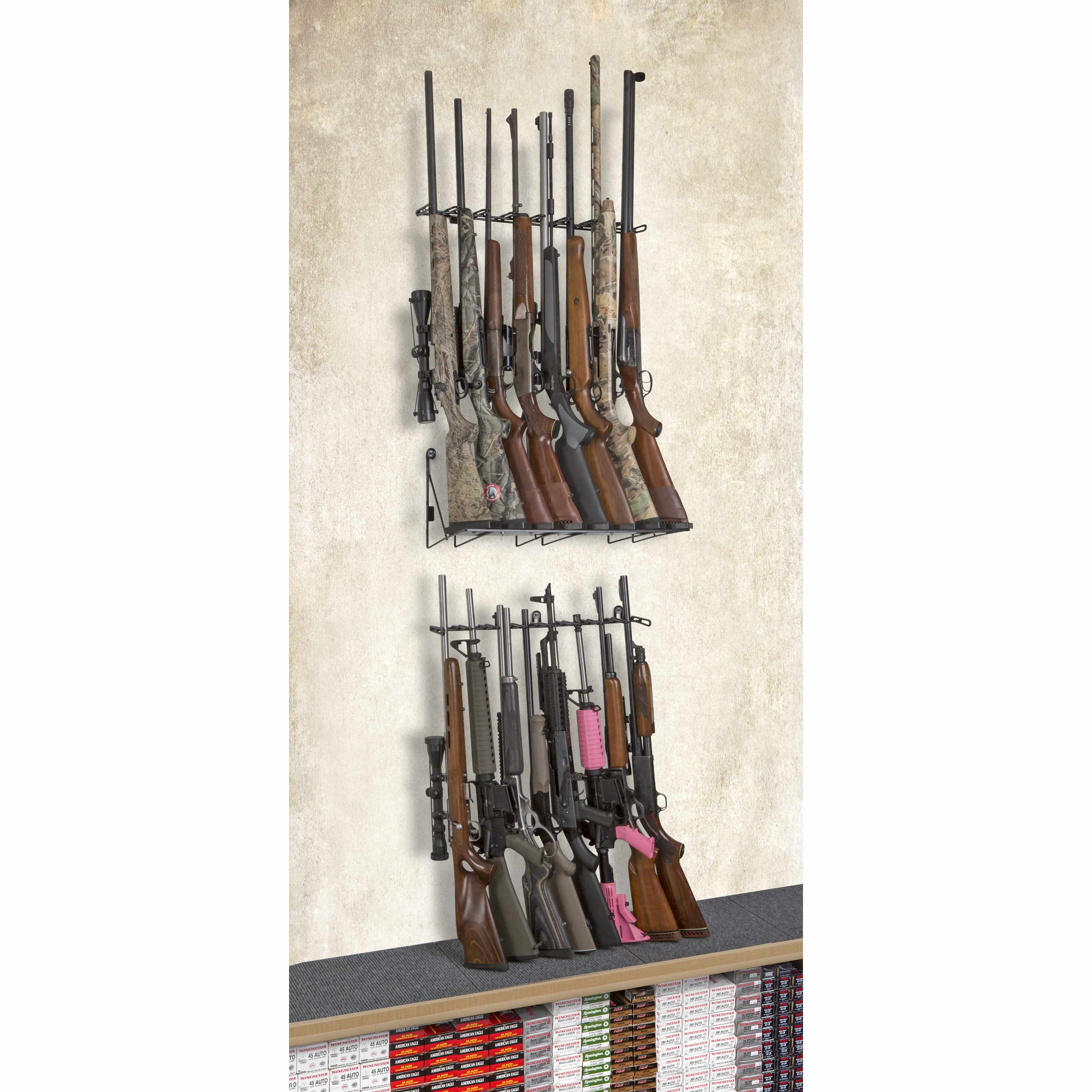 Rackem - 2’ 16 Rifle Double Decker Display Wall - Mount