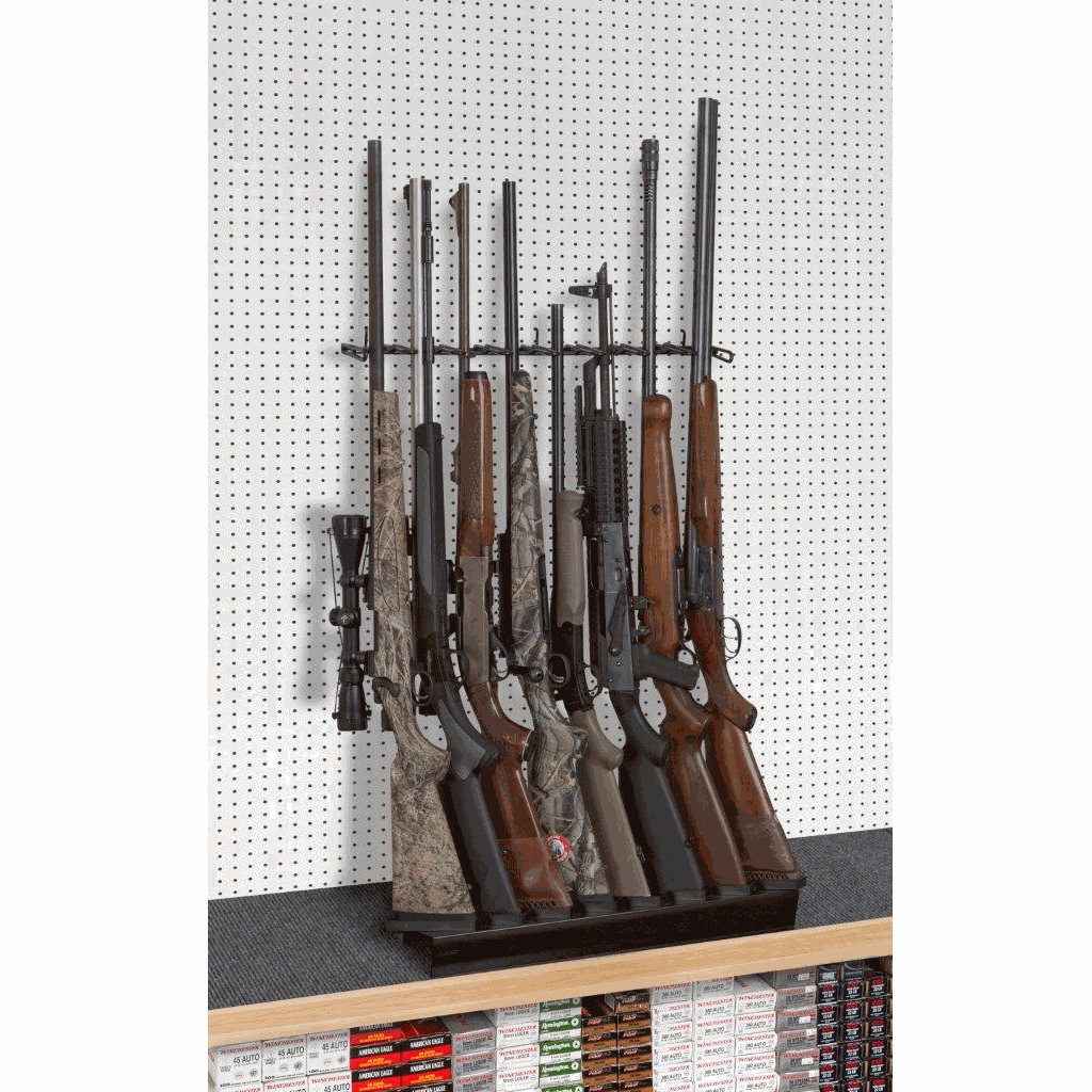 2’ 8 Rifle Deluxe Shelf Display Peg Board (SKU: 6270P)