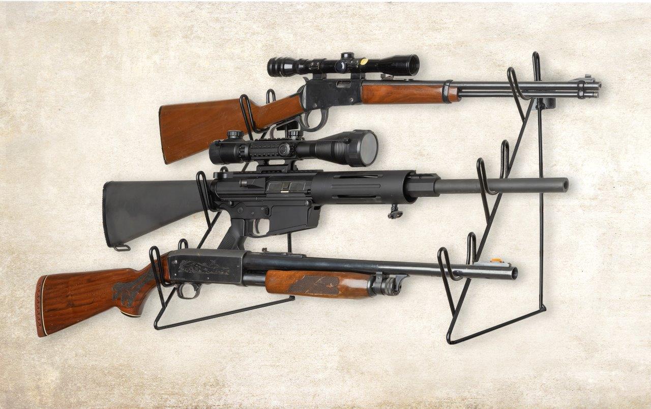 Rackem - 3 Rifle Waterfall Display - Mount Anywhere
