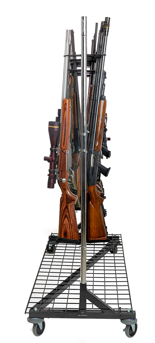 Rackem - 40 Rifle Rolling Display Rack - Ease in displaying
