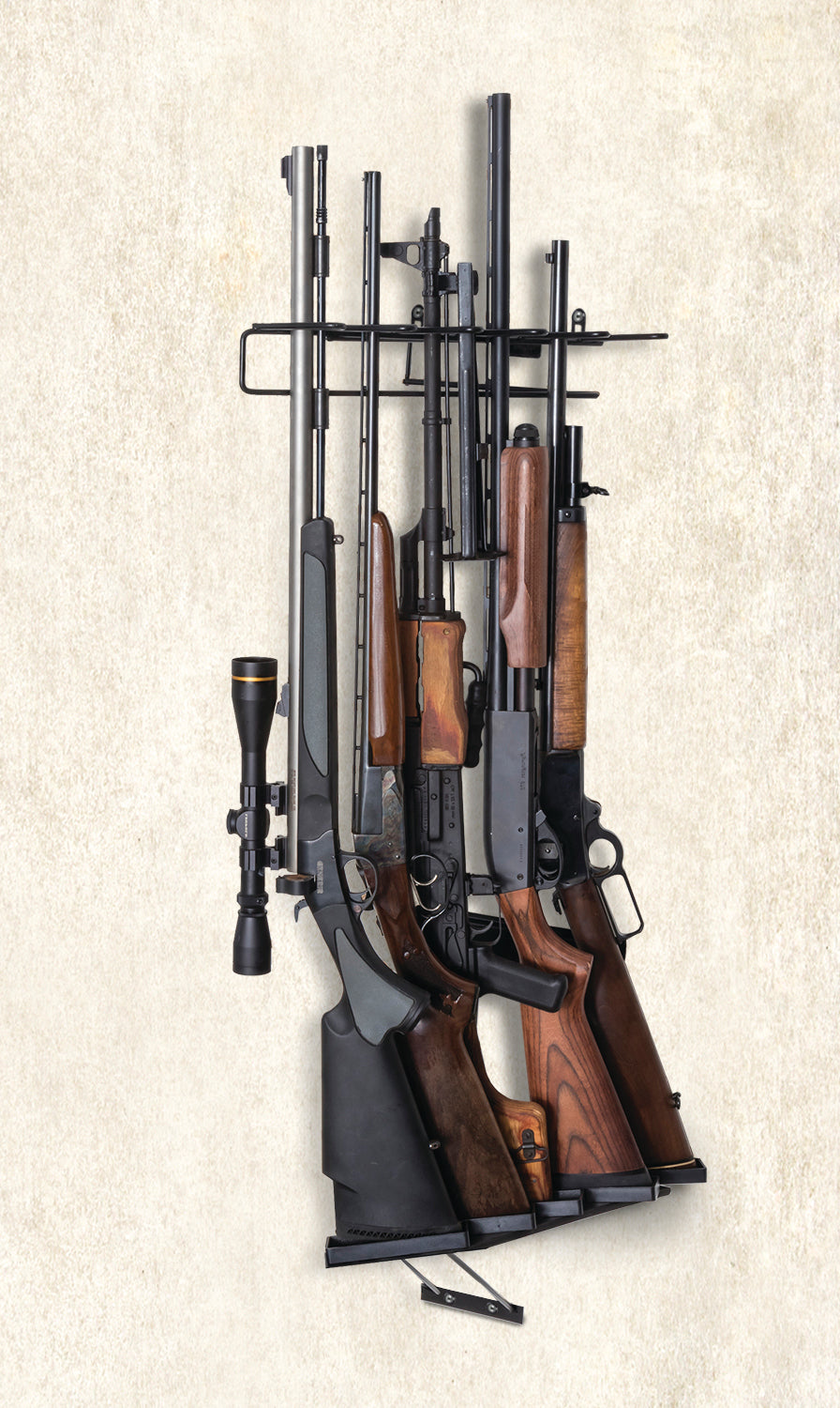 Rackem - 5-Rifle Leans Right/Left Display,Max Capacity 5