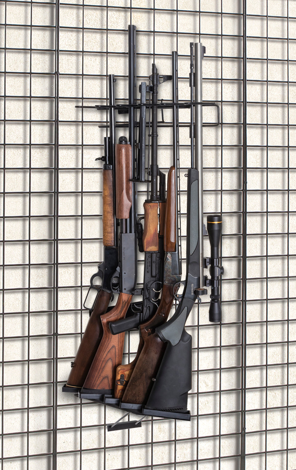 Rackem - 5-Rifle Leans Right/Left Display,Max Capacity 5