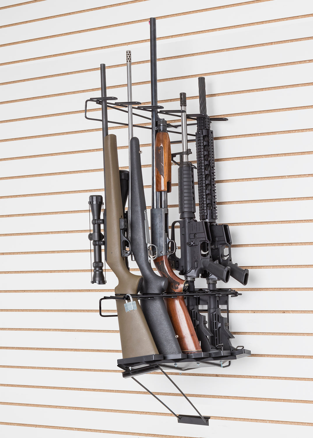 Rackem - 5-Rifle Leans Right/Left Locking Display Max
