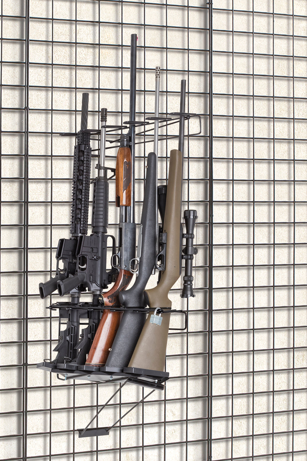 Rackem - 5-Rifle Leans Right/Left Locking Display Max