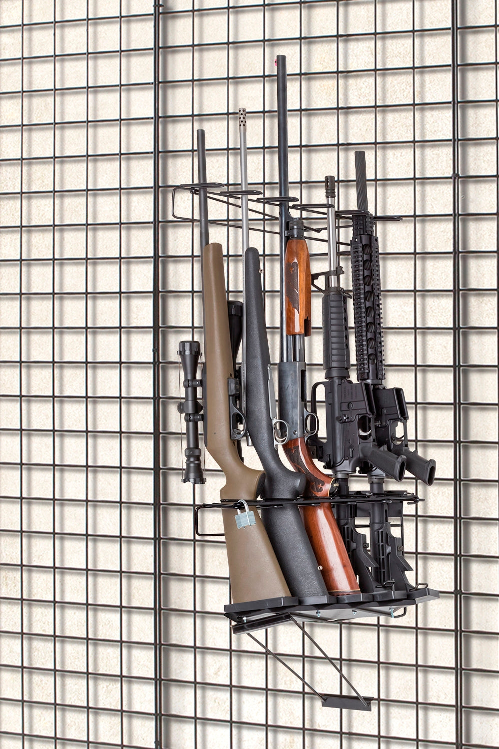 Rackem - 5-Rifle Leans Right/Left Locking Display Max