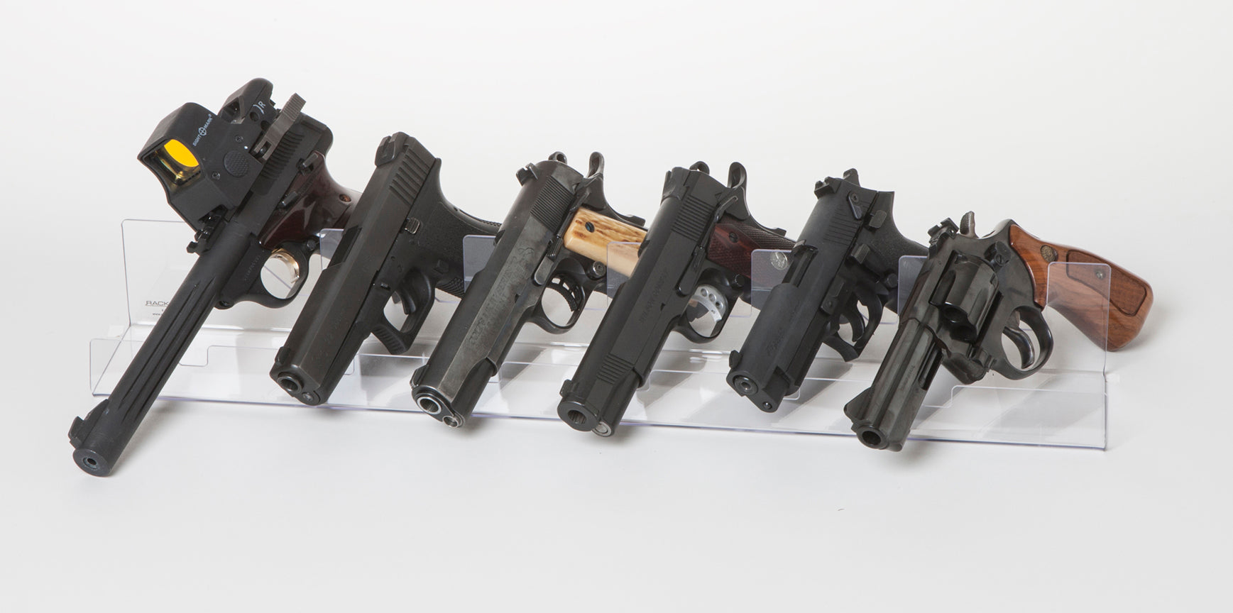 6 Pistol Clear Display (SKU: 6751)