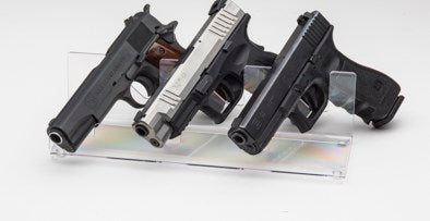 Angled 3 Pistol Clear Display (SKU: 6749)