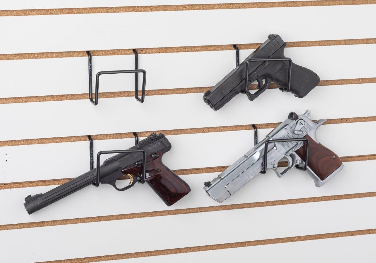 Full Size-Plus Pistol/Rifle Display (1 Pc) – Slat Wall/Peg Board (SKU: 6149)
