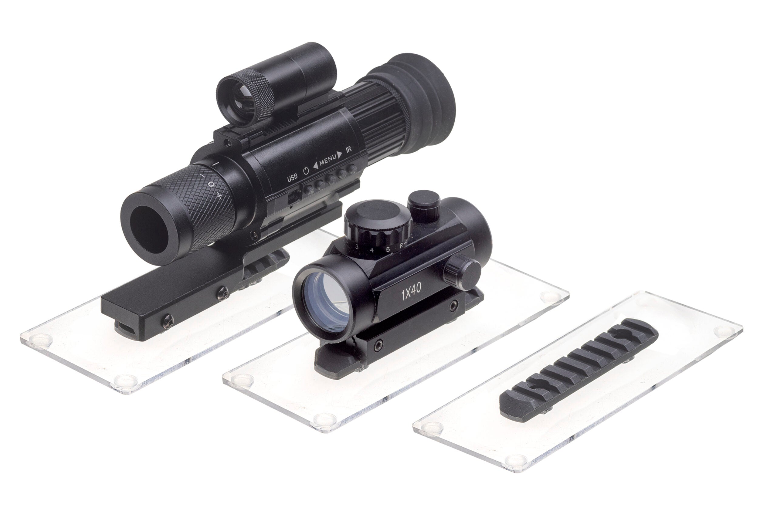 Single Scope Picatinny Rail Display, 6" L x 2.50" W x .625" H (SKU: 6556)
