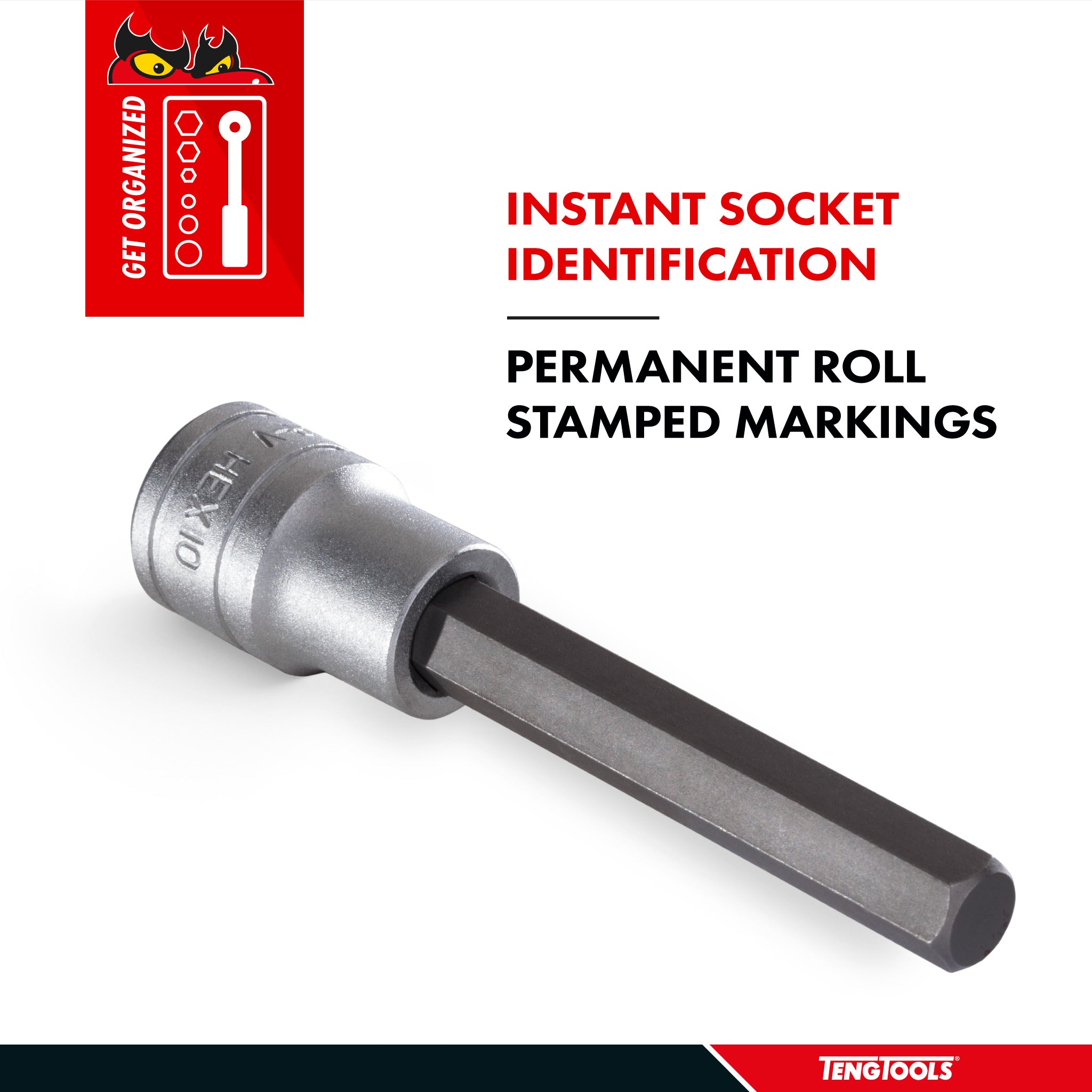 Teng Tools 1/2 Inch Drive Metric Hex 3.9 Inch Extra Long