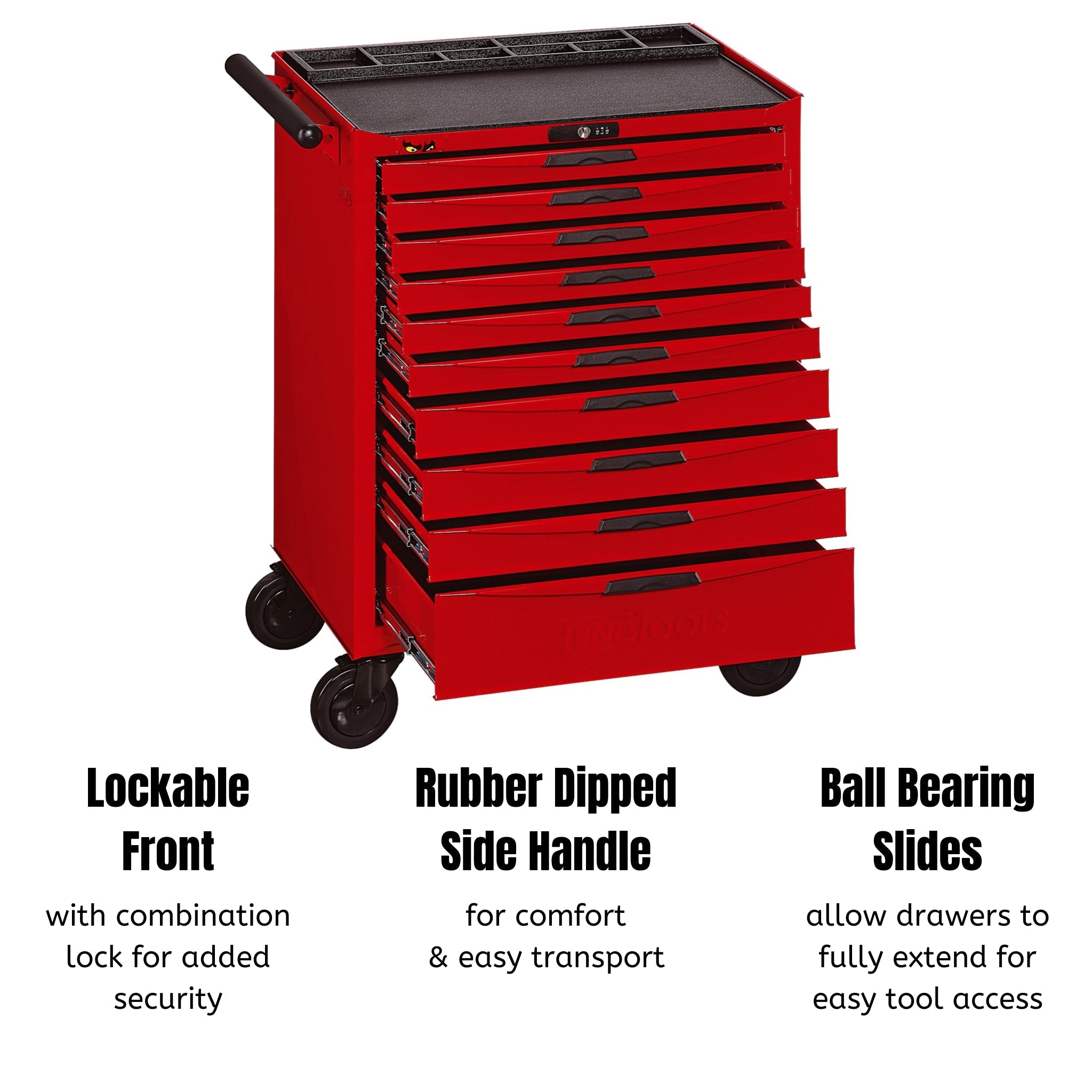 Teng Tools 10 Drawer Heavy Duty Roller Cabinet Tool Chest