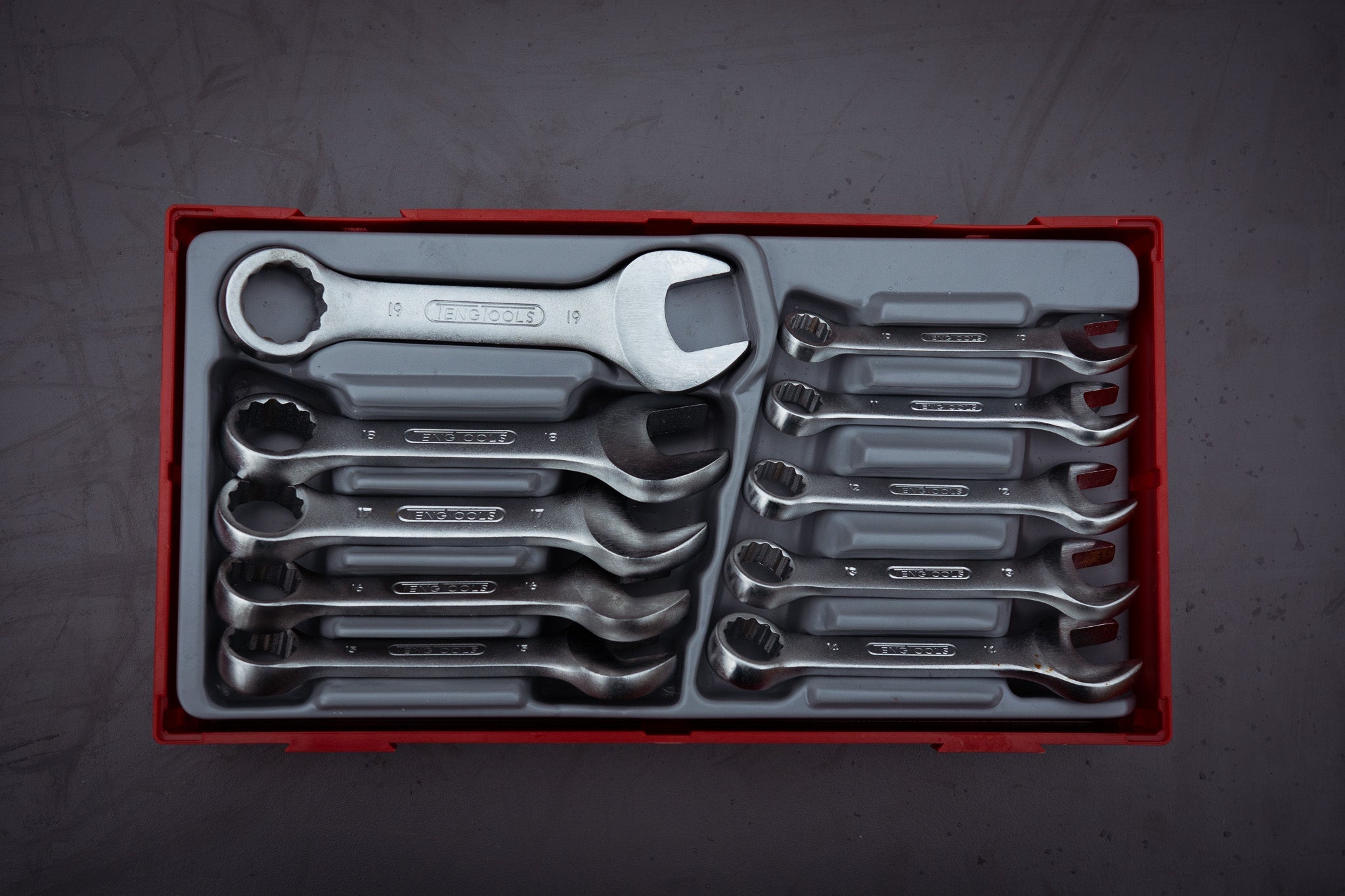 Teng Tools 10 Piece Metric Mini/Stubby Combination Wrench Set 10mm - 19mm - TT6010M