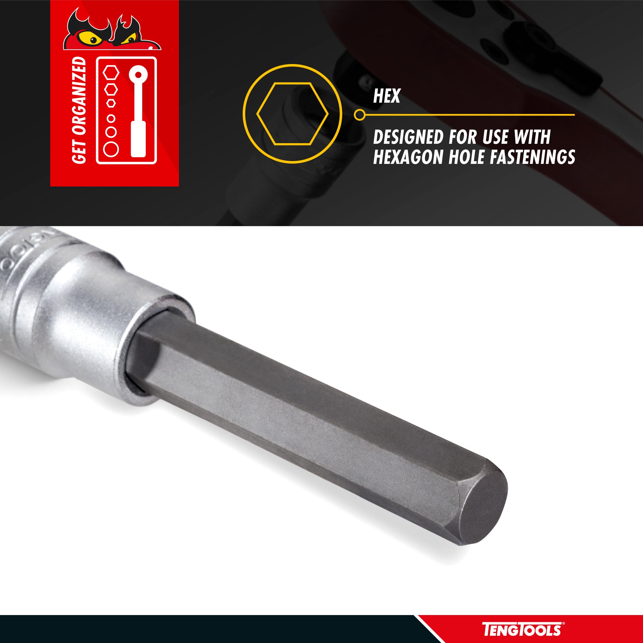 Teng Tools 3/4 Inch Drive Metric Hex Chrome Vanadium