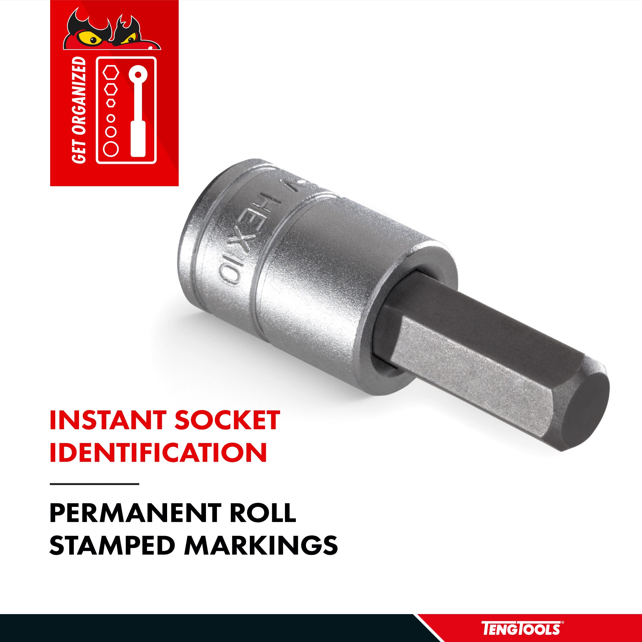 Teng Tools 3/8 Inch Drive Metric Hex Chrome Vanadium