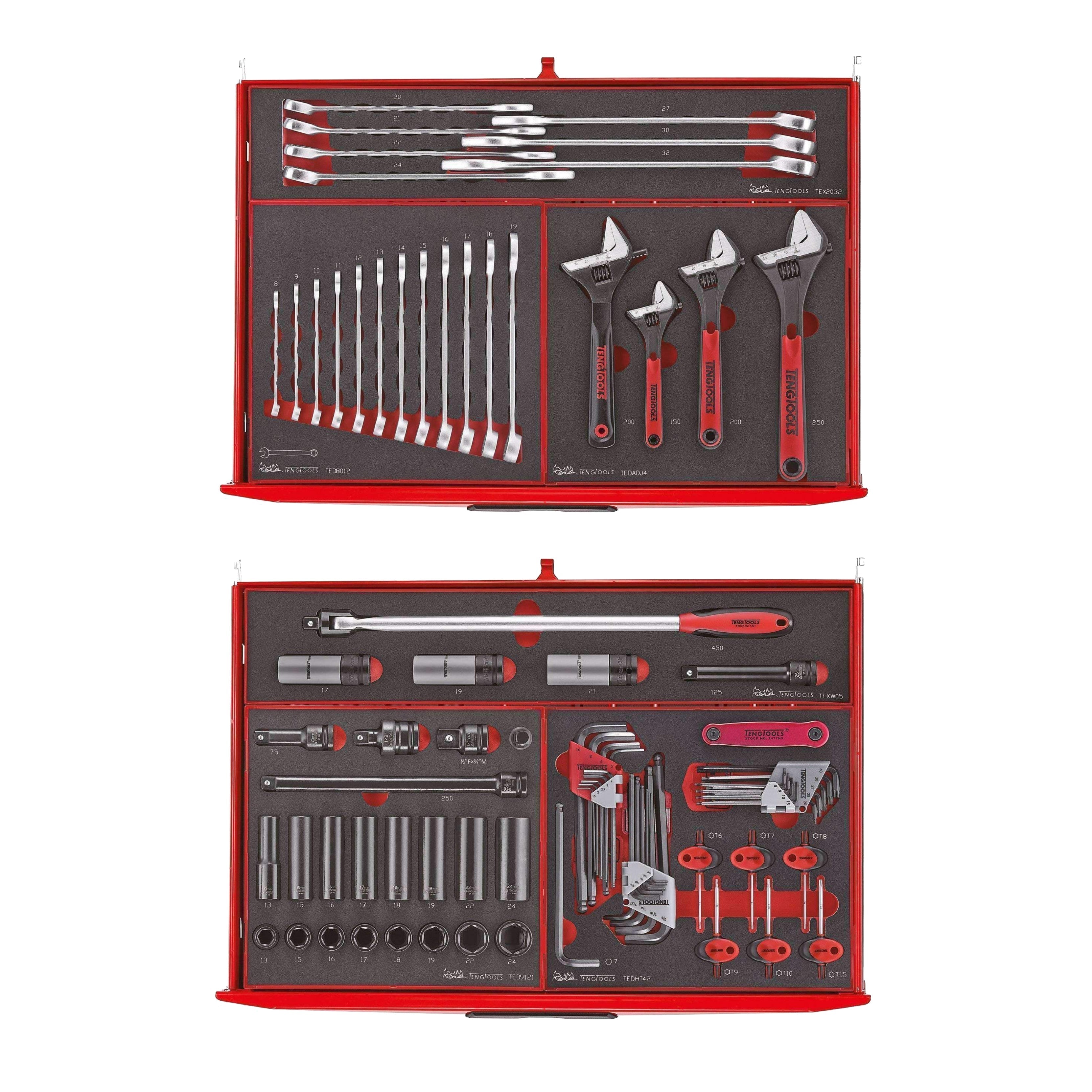 Teng Tools 417 Piece Complete Mixed EVA Foam Hand Tool Kit