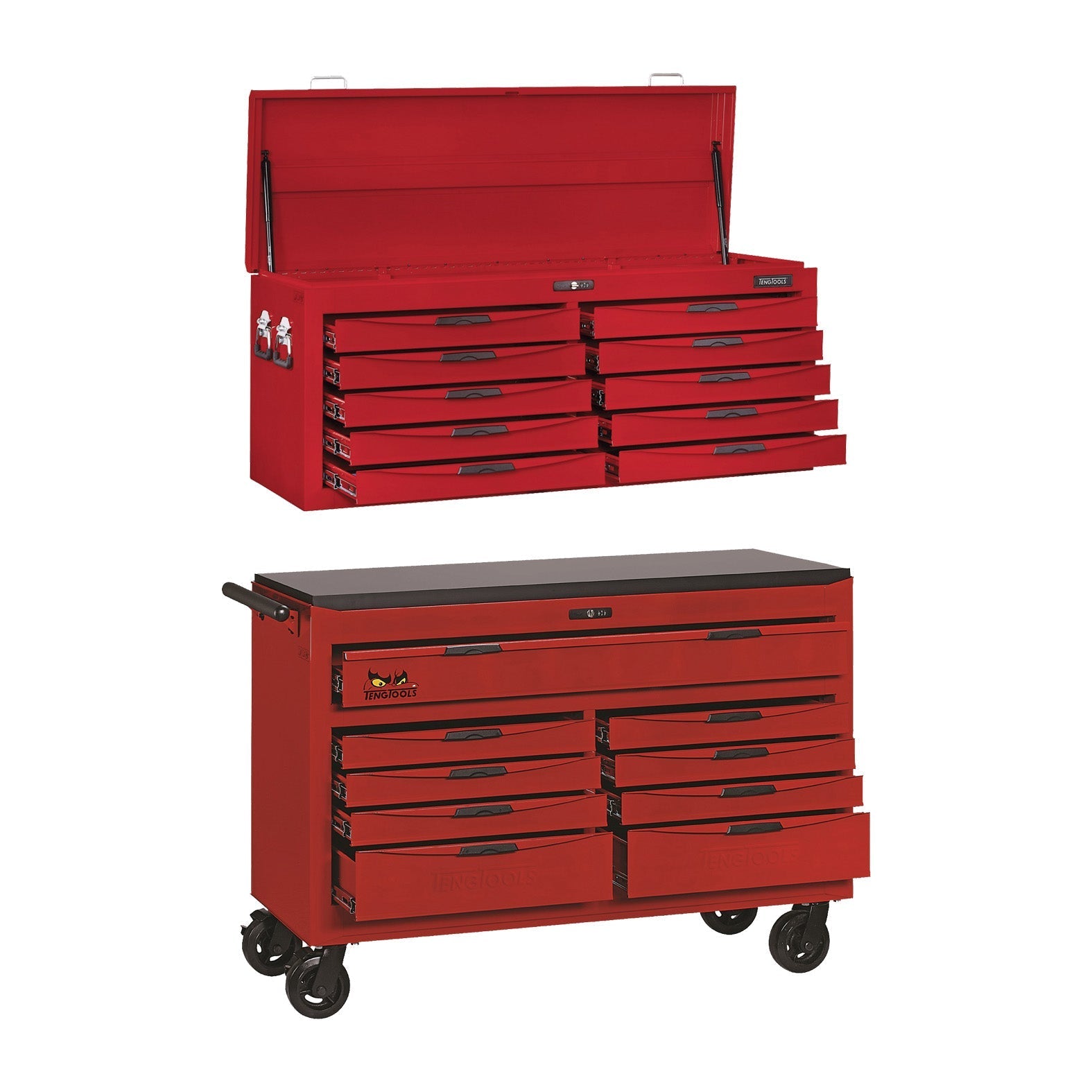 Teng Tools 8 Series 53 Inch 9 Drawer Roller Cabinet And 10