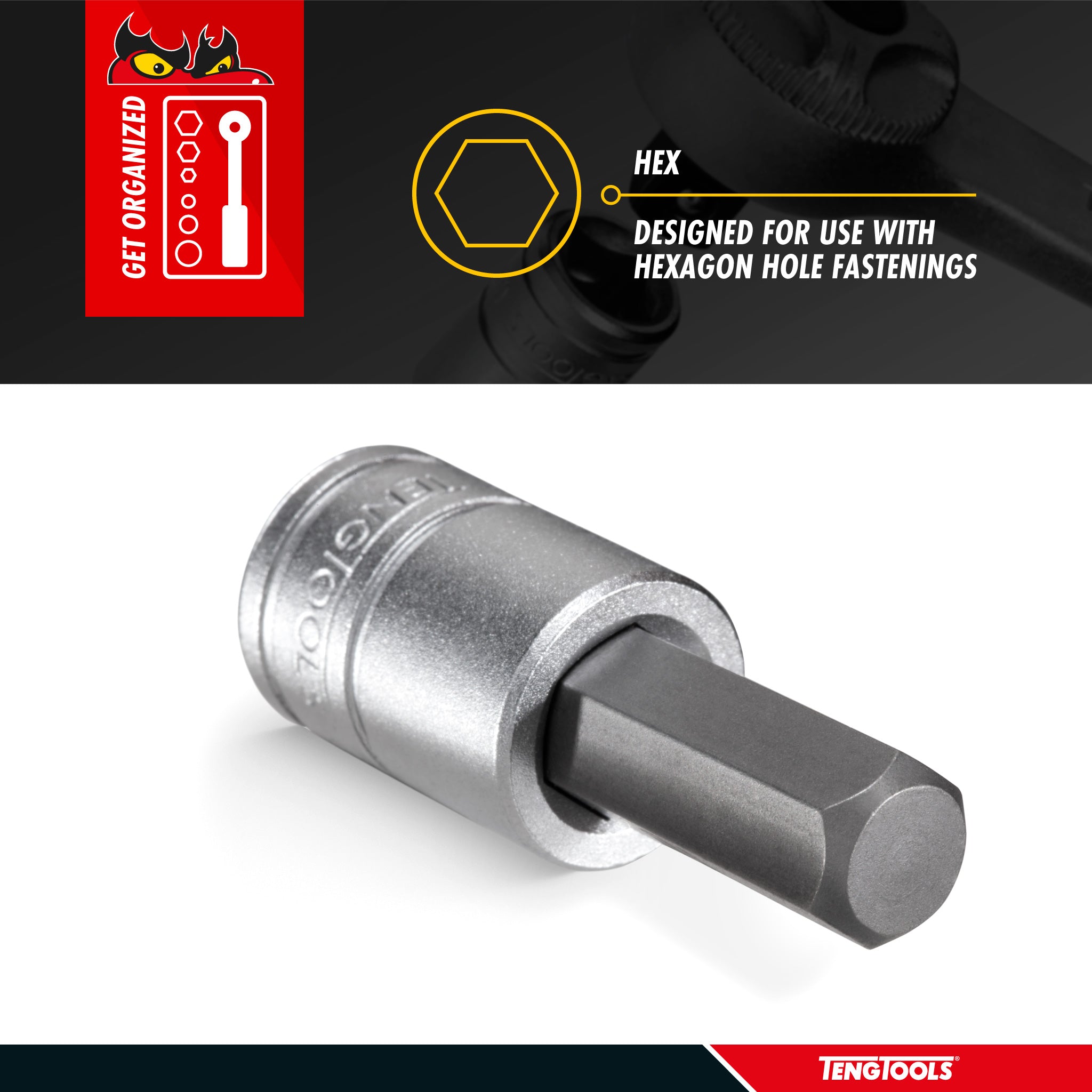 Teng Tools SAE 3/8 Inch Drive Hex Chrome Vanadium Sockets