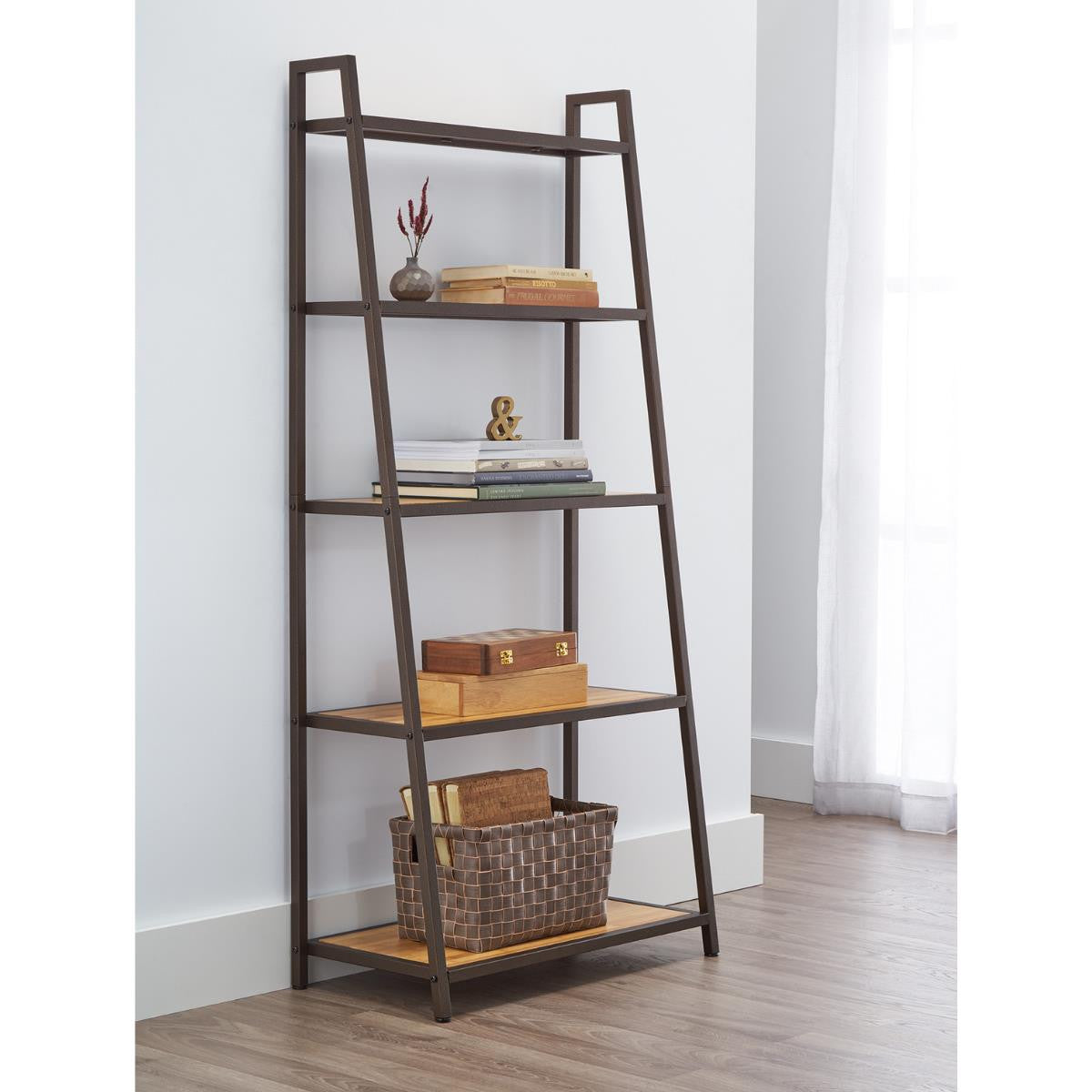 Trinity 5-Tier 27x14x60 Leaning Bamboo Rack Bronze Anthracite®