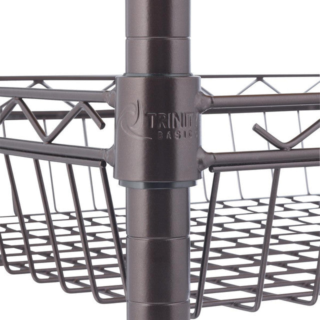 Trinity BASICS® EcoStorage® Bamboo Top Kitchen Cart Dark