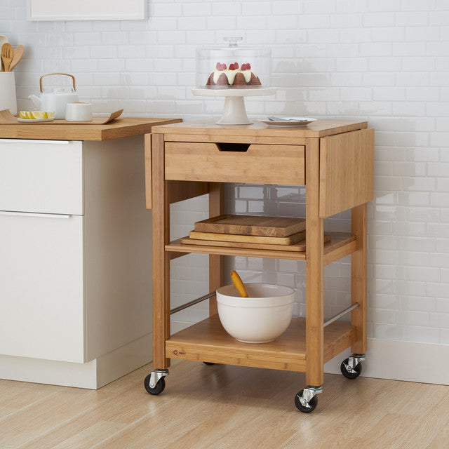 Trinity EcoStorage® Kitchen Cart w/ Drop Leafs Bamboo