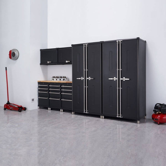 Trinity PRO 8-Piece Garage Cabinet Drawer Set Black