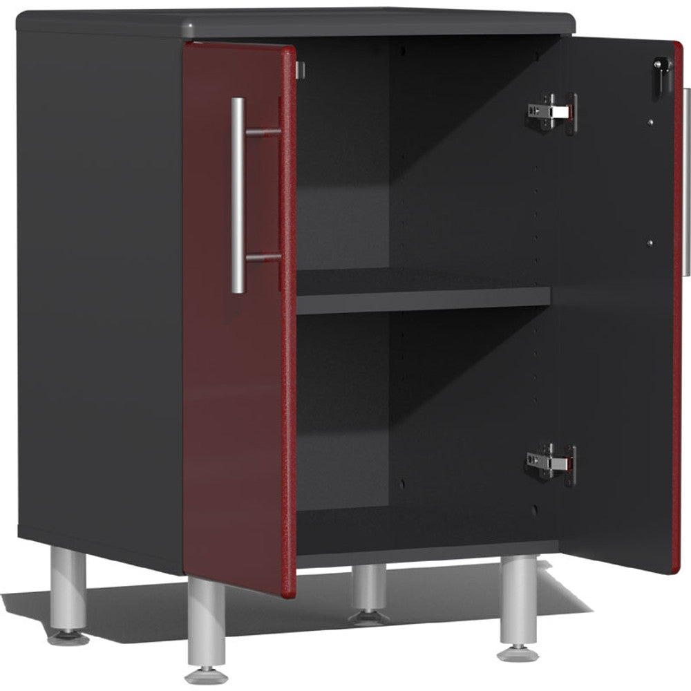 Ulti-MATE Garage 2.0 Series Red Metallic 4-Piece 2-Door Base Cabinet Set