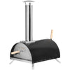 WPPO WKE-01-BLK Le Peppe Black Portable Wood Fire Outdoor Pizza Oven