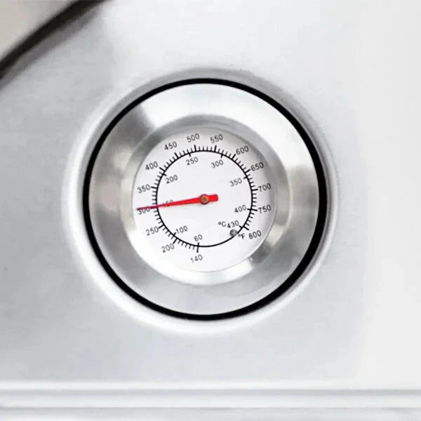 WPPO WKK-01S-WS-Orange Karma 25 Orange Stainless Steel Wood Fire Outdoor Pizza Oven with Mobile Stand