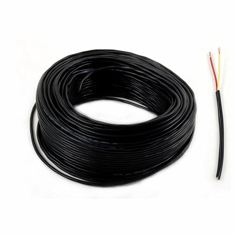 Aleko Black Stranded Wire - LM152 - 2-Core - 20 Feet