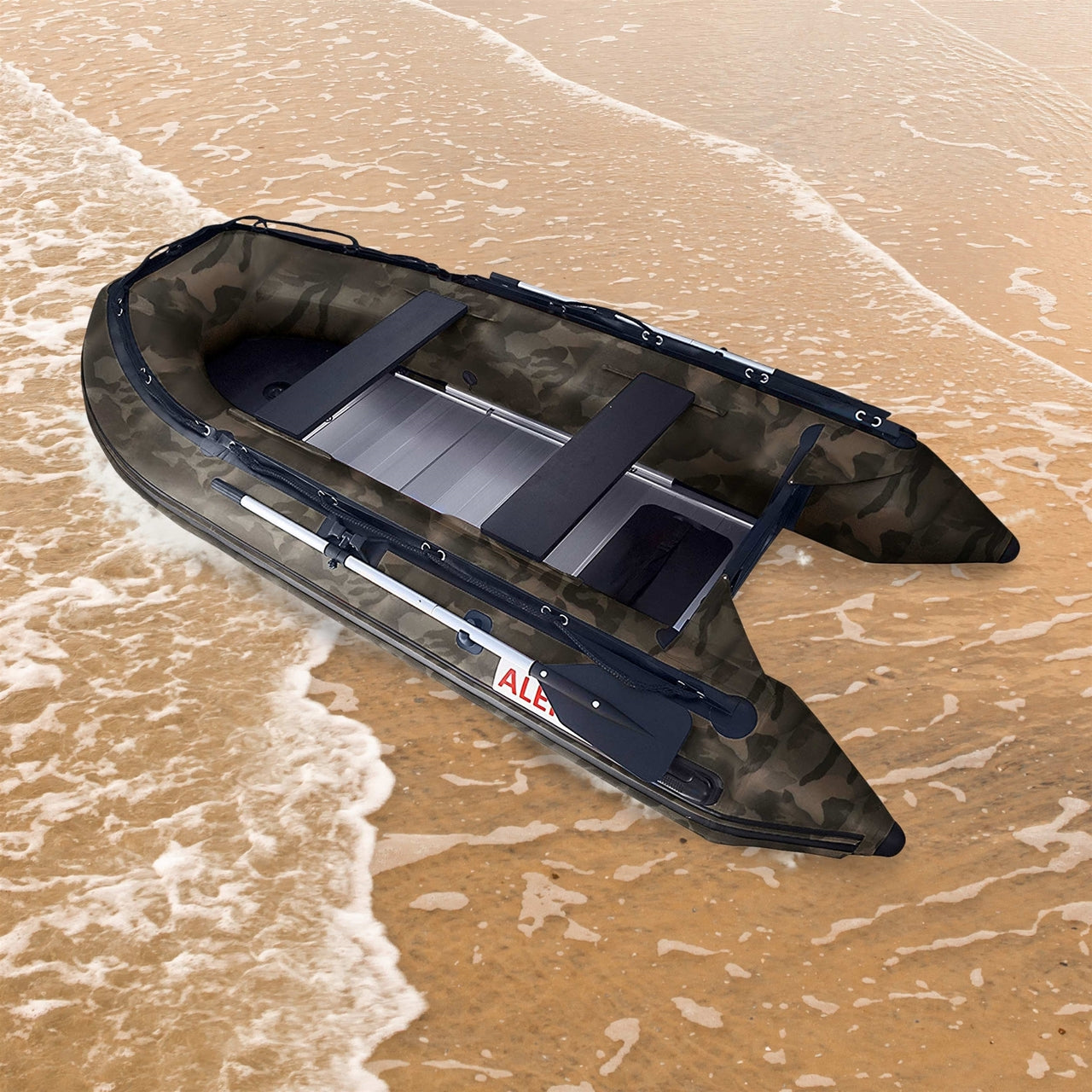 Aleko Boats Inflatable Boat with Aluminum Floor - 12.5 ft -