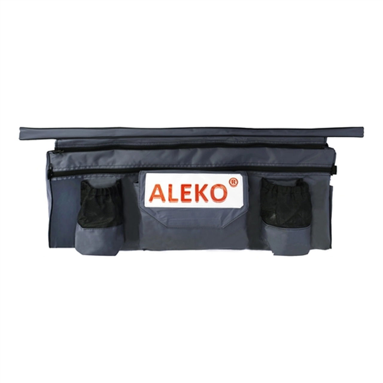 Aleko Boats Waterproof Inflatable Boat Seat Cushion with Under Seat Bag and Pockets - 41x9 inches - Dark Gray