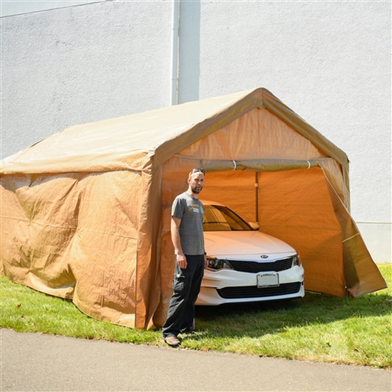 Aleko Carports Heavy Duty Outdoor Canopy Carport Tent - 10 X