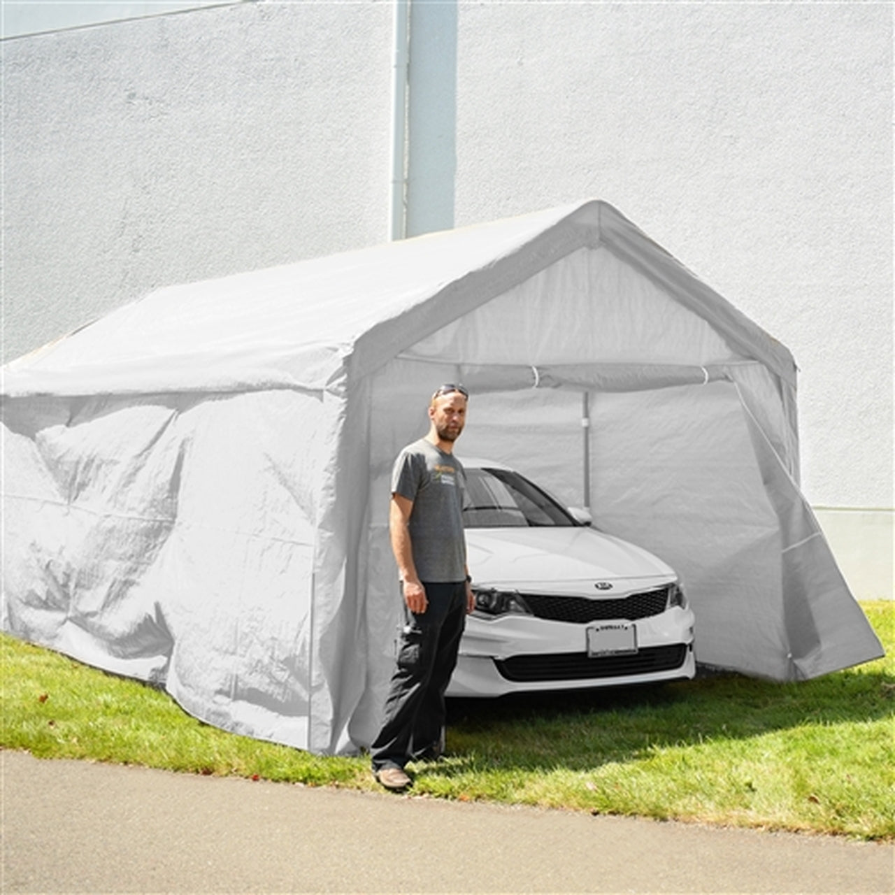 Aleko Carports Heavy Duty Outdoor Canopy Carport Tent - 10 X