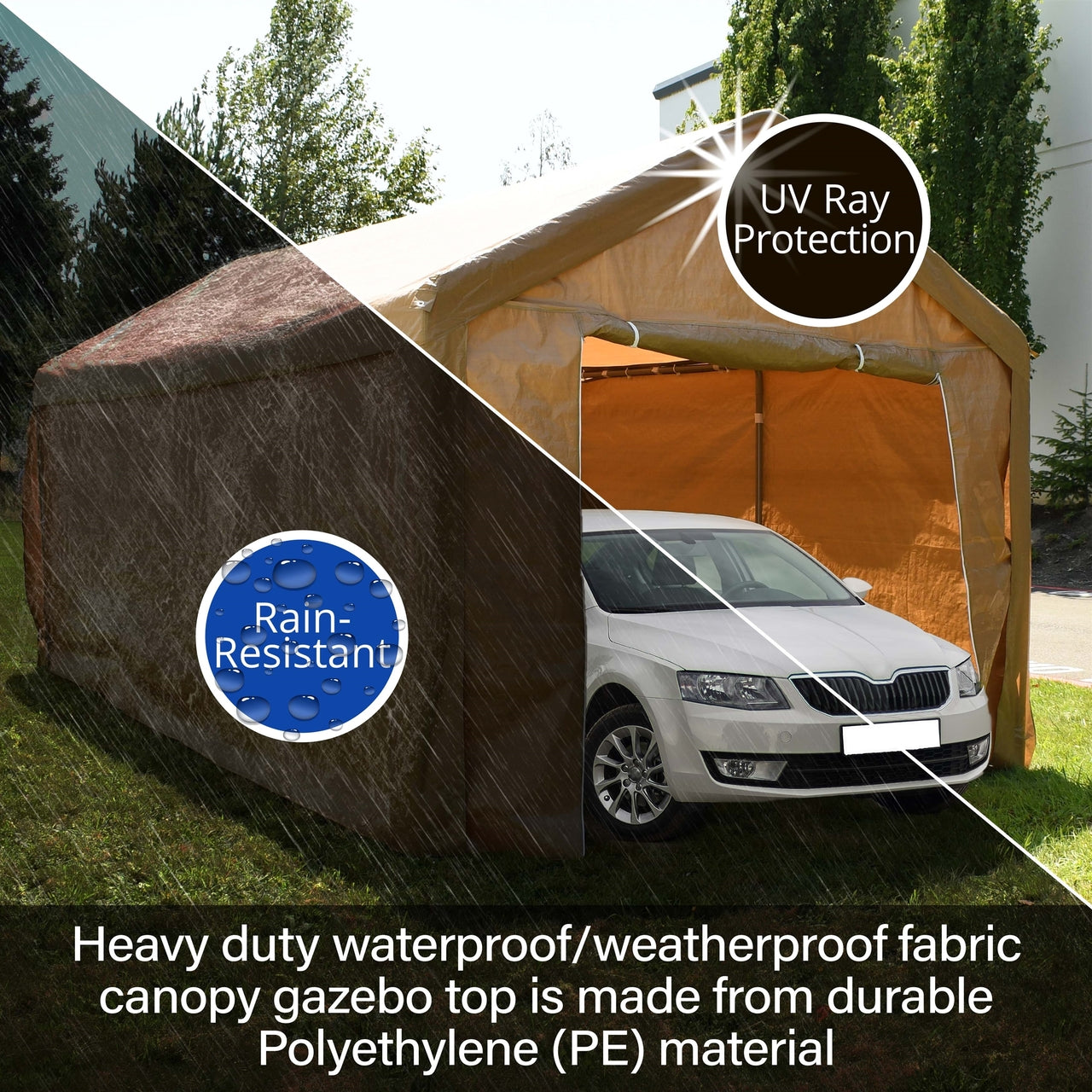 Aleko Carports Heavy Duty Outdoor Canopy Carport Tent - 10 X