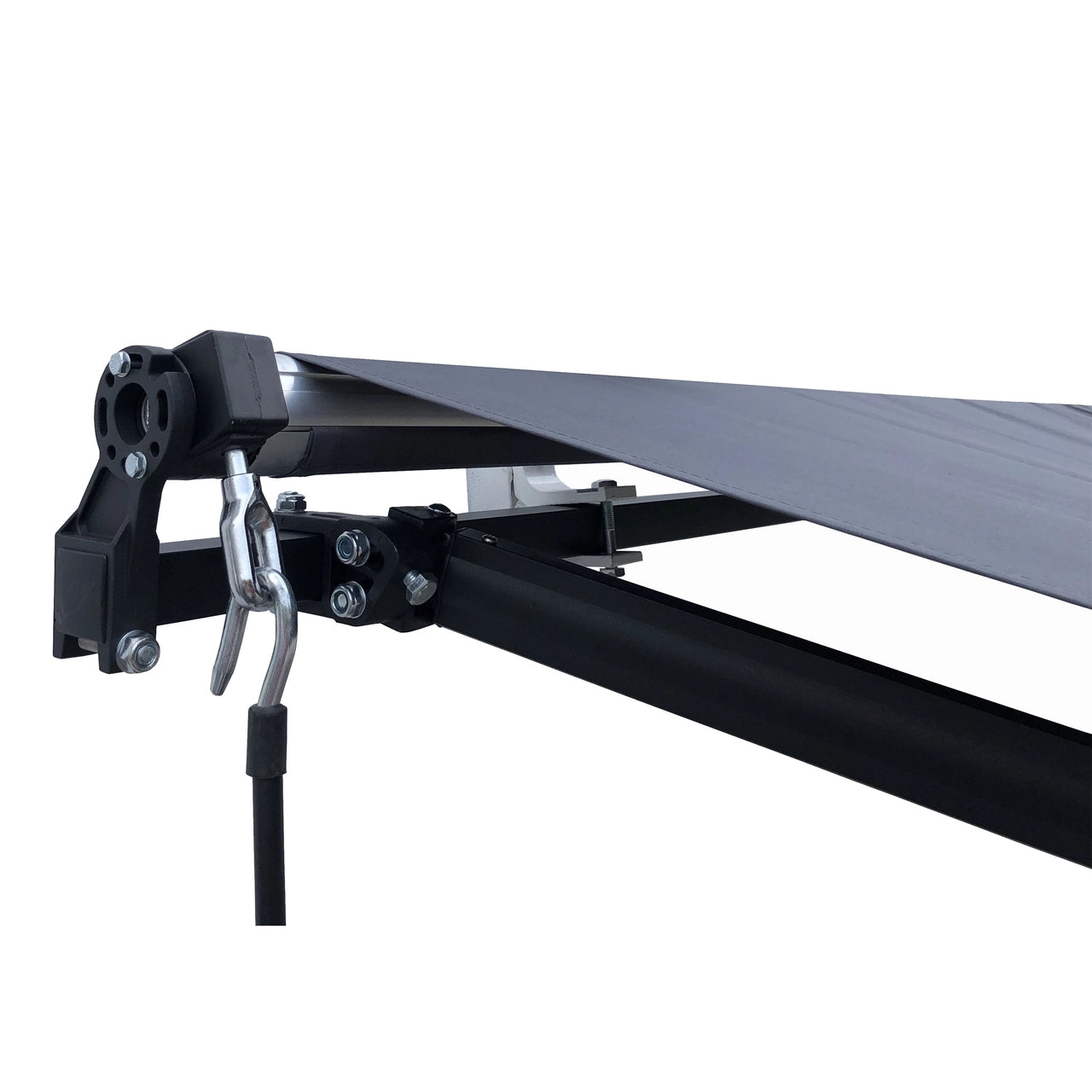 Aleko Motorized Retractable Black Frame Patio Awning 10 x 8