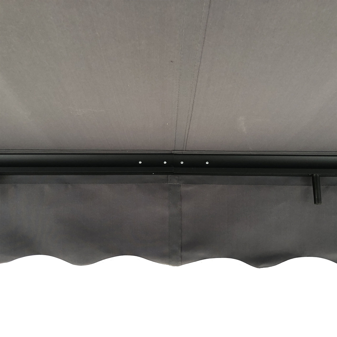 Aleko Motorized Retractable Black Frame Patio Awning 12 x 10