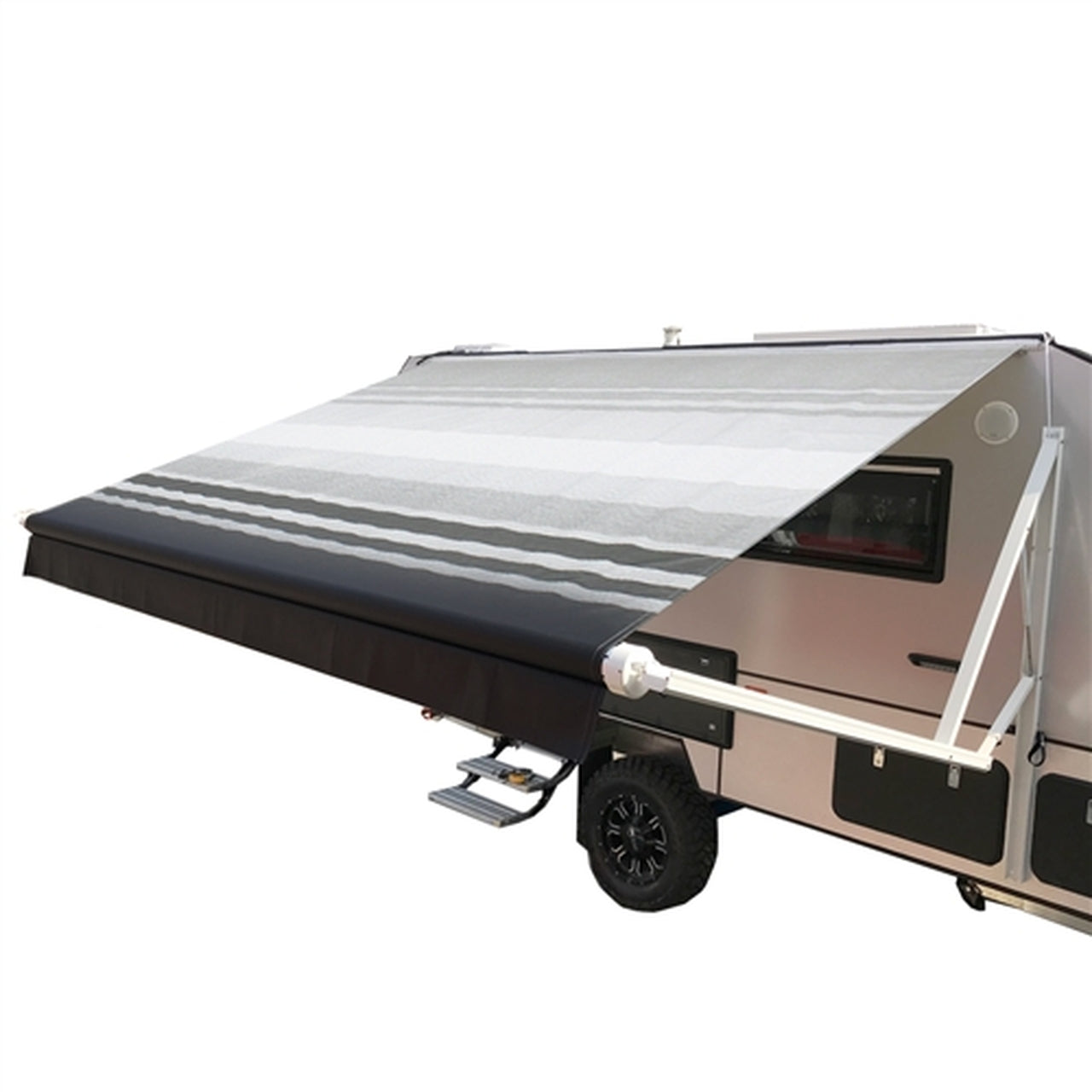 Aleko Motorized Retractable RV Awning - 12 x 8 Feet - Black