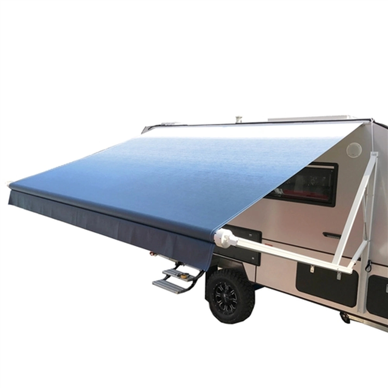 Aleko Motorized Retractable RV Awning - 12 x 8 Feet - Blue