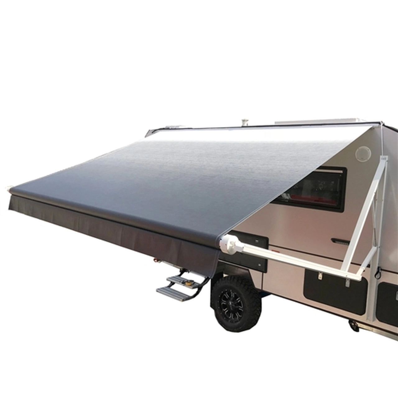 Aleko Motorized Retractable RV Awning - 12 x 8 Feet - Grey