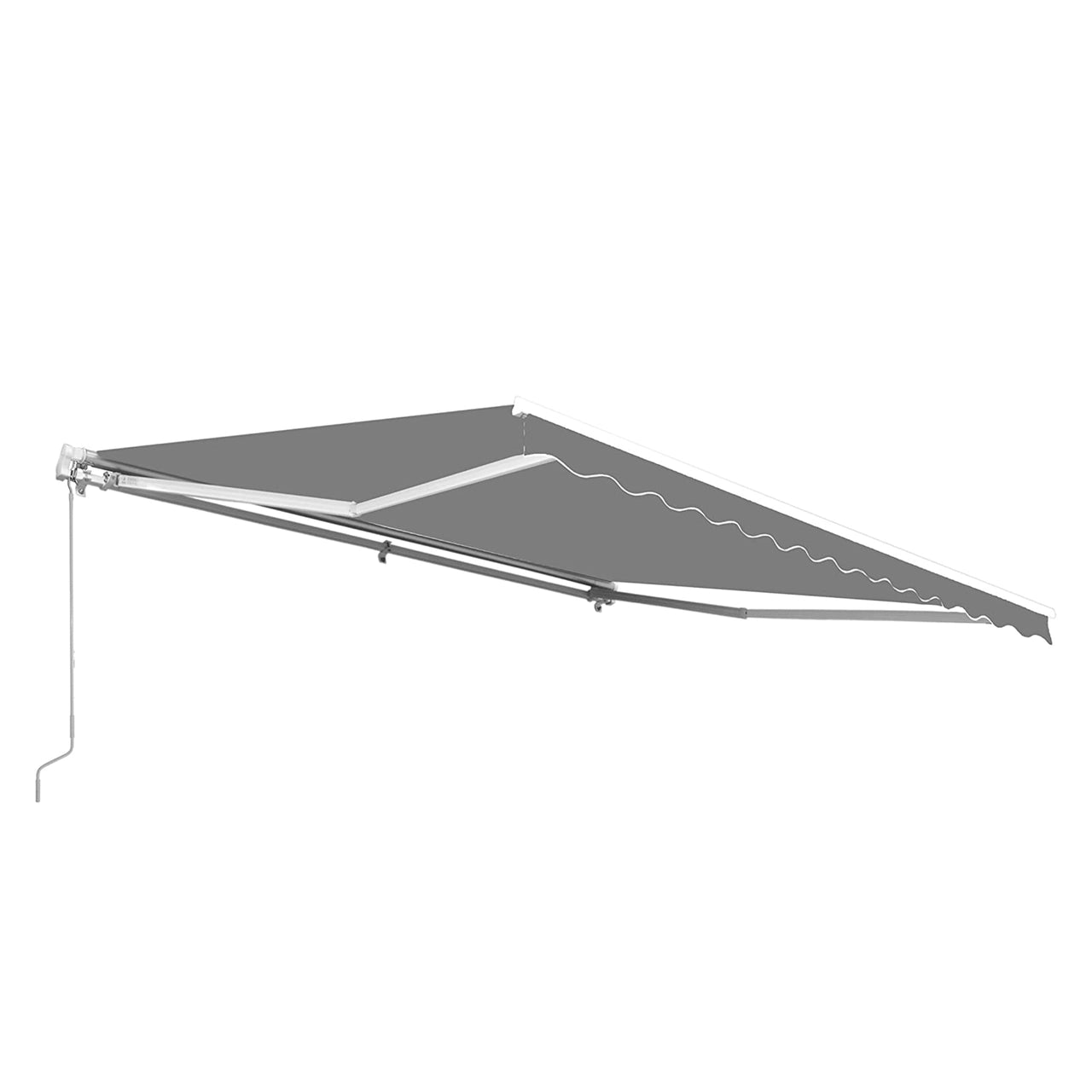 Aleko Motorized Retractable White Frame Patio Awning 10 x 8