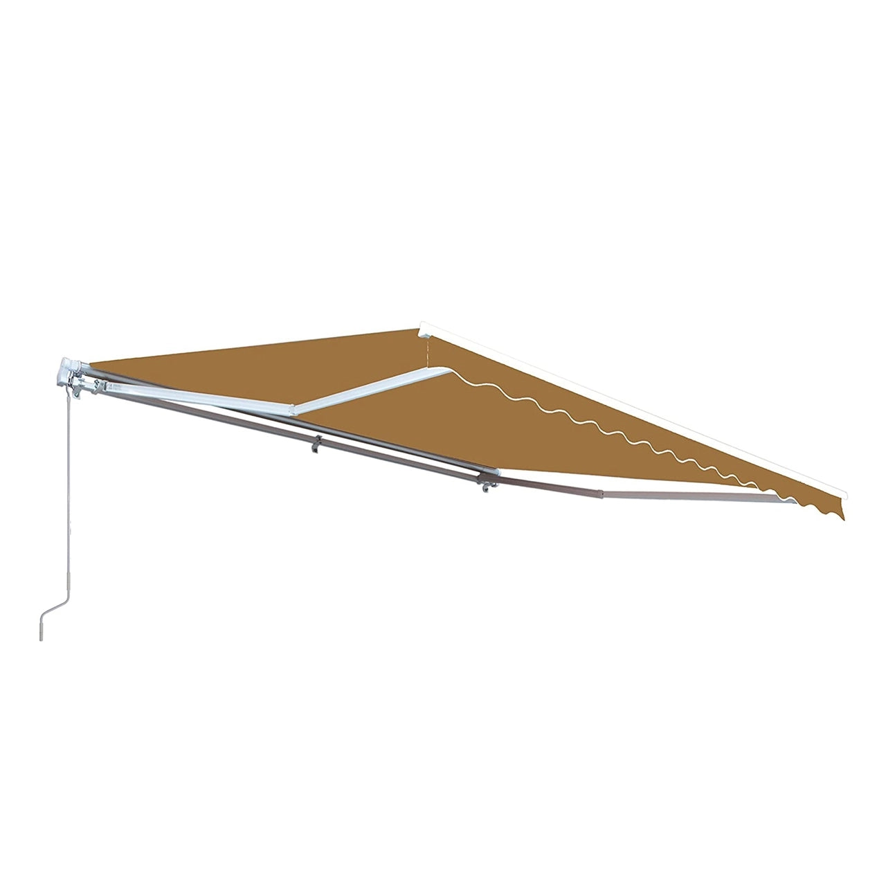 Aleko Motorized Retractable White Frame Patio Awning - 10 x