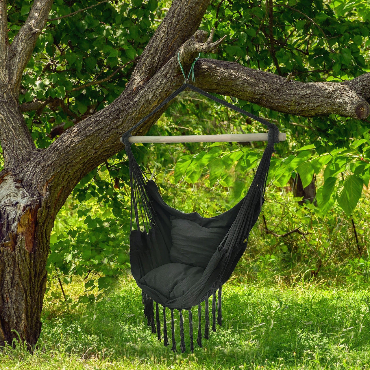 Aleko Outdoor furniture Hanging Rope Swing Hammock Chair