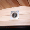 Aleko Outdoor or Indoor Western Red Cedar Wet Dry Barrel Sauna - Front Porch Canopy - 9 kW ETL Certified Heater - 8 Person