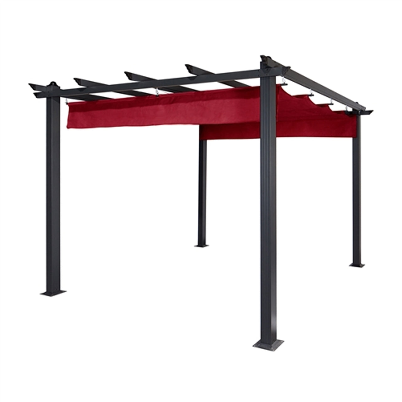 aleko 9 feet outdoor garden patio steel umbrella burgundy color Aleko Pergolas Aluminum Outdoor Canopy Grape Trellis Pergola